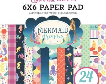 6 x 6 Paper Pad ~  Mermaid Dreams ~ Double sided NEW (#3657)