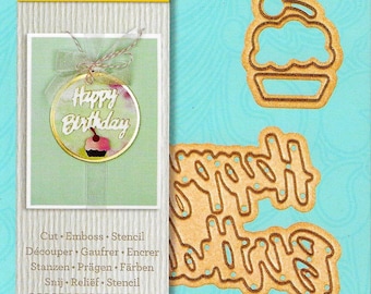 Spellbinders -  Happy Birthday Die set   -  NEW  (#3440)