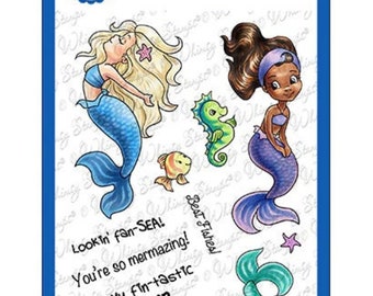 Whimsy Stamps --  Mermaid Moments   -- NEW  -- (#4353)