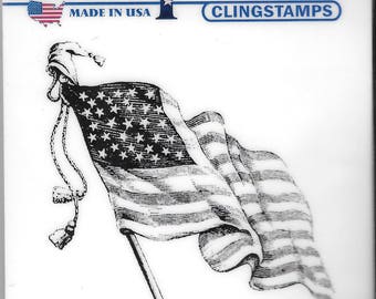 Deep Red Cling Stamps -- Old Glory -- NEW -- (#3831)