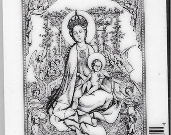 Deep Red Cling Stamps --  Madonna and Child -- NEW -- (#3451)