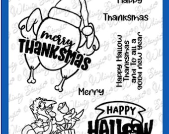 Whimsy Stamps --  Thanks-Mas   -- NEW  -- (#4424)