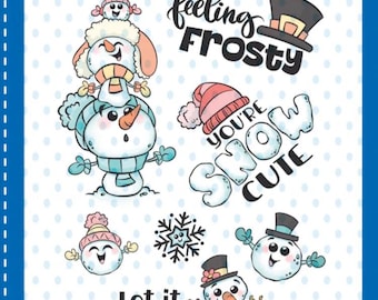Whimsy Stamps --   Let It Snow Snowmen   -- NEW -- (#4603)