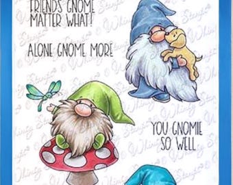 Whimsy Stamps --    Gnome Friends  -- NEW  -- (#4326)