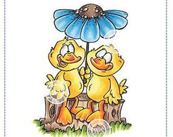 Whimsy Stamps -- Duck Couple -- NEW -- (#4576)