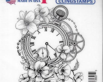Deep Red Cling Stamps --  Blossom Time  -- NEW -- (#3452)