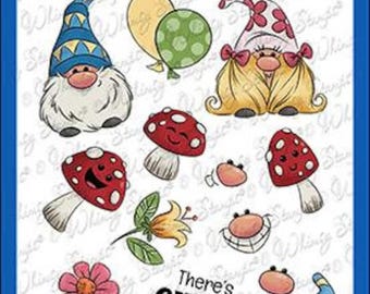 Whimsy Stamps --    Gnomies   -- NEW  -- (#3741)