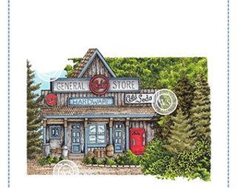 Whimsy Stamps --    General Store  -- NEW -- (#4008)