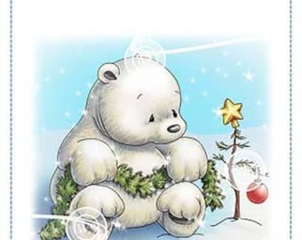 Whimsy Stamps --   Polar Bear’s Christmas Tree  -- NEW  -- (#4764)