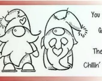 Woodware Stamps -- Three Gnomes-- NEW -- (#4634)