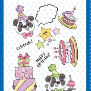 Carimbos extravagantes -- Panda Party -- NOVO -- (#4426)