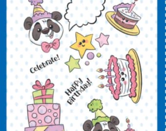 Whimsy Stamps --   Panda Party  -- NEW  -- (#4426)