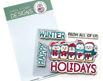 Gerda Steiner Designs --   Happy Holiday Penguin  -- NEW  -- (#4247)