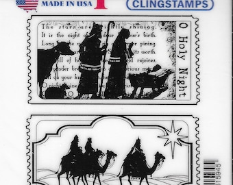 Deep Red Cling Stamps --    Tickets to the Nativity   -- NEW -- (#3876)