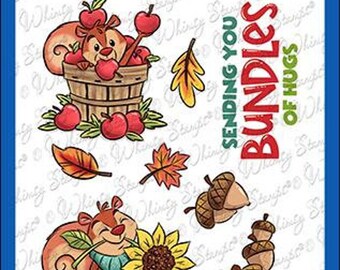 Whimsy Stamps --   Bundles of Hugs   -- NEW  -- (#4094)