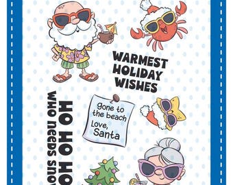 Whimsy Stamps --   Tropical Christmas -- NEW  -- (#4716)