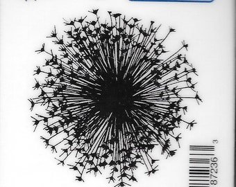 Deep Red Cling Stamps --  Dandelion  -- NEW -- (#2737)