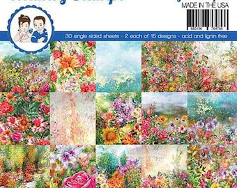 6 x 6 Paper Pad ~    Floral Impressions    ~ Double sided NEW (#4229)