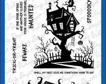 Whimsy Stamps --     Trick or Treat House  -- NEW -- (#4334)