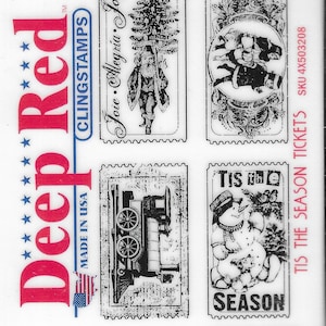 Deep Red Cling Stamps -- Die Saisonkarten -- NEU -- (#3465)