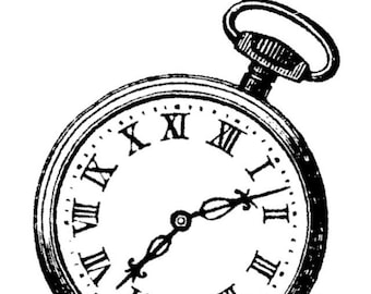 Deep Red Cling Stamps --   Pocket Watch  -- NEW -- (#4808)