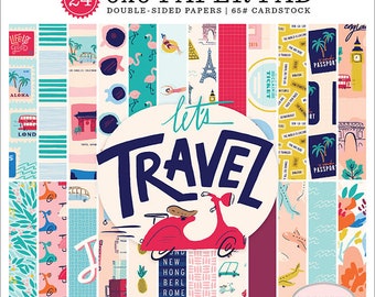 6 x 6 Paper Pad ~ Let's Travel ~ Double sided NEW (#3730)