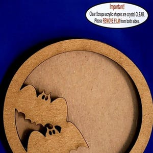 Clear Scraps -- Mini Shaker  -- Circle Bats -- NEW  (#4406)