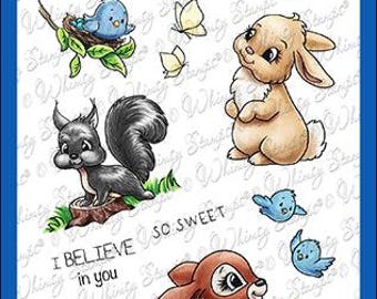 Whimsy Stamps -- Woodland Critters  -- NEW  -- (#4552)