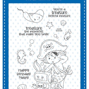 Whimsy Stamps --  Mermaid Kids Boy    -- NEW  -- (#4710)