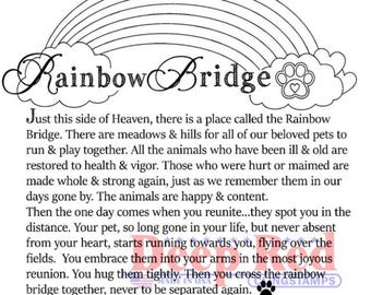 Deep Red Cling Stamps --  Rainbow Bridge -- NEW -- (#4827)