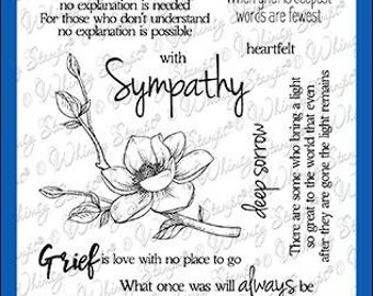 Whimsy Stamps --    Sympathy So Deeply Sorry   -- NEW  -- (#3596)