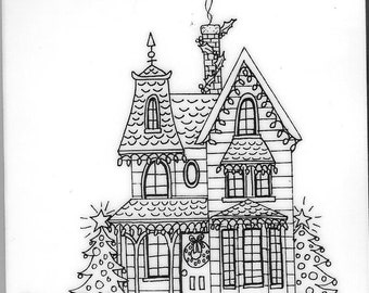 Deep Red Cling Stamps --  Holiday House -- NEW -- (#2913)