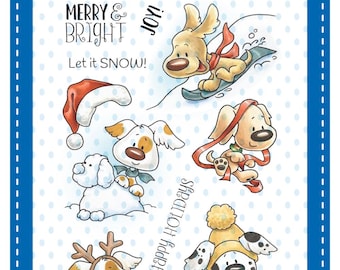 Whimsy Stamps --  Christmas Doggies -- NEW  -- (#4416)