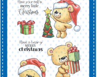 Whimsy Stamps --  Teddy Bear Christmas Eve -- NEW  -- (#4428)
