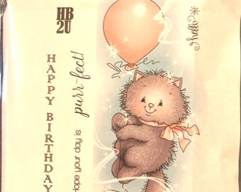 Whimsy Stamps --  Kitty Balloon  -- NEW -- (#4577)