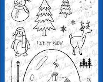 Whimsy Stamps --   Glitter Globe   -- NEW -- (#4019)