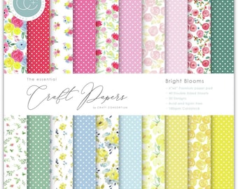 6 x 6 Paper Pad ~  Bright Blooms  --   Double sided  - NEW (#4074)