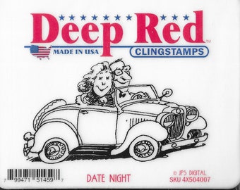 Deep Red Cling Stamps --   Date Night   -- NEW -- (#3792)