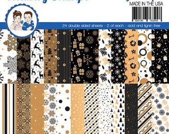 6 x 6 Paper Pad ~   Gilded Holiday   ~ Double sided NEW (#4121)