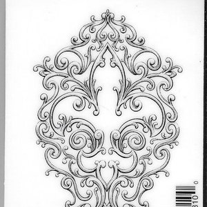 Tampons rouges profonds -- Fleur de lys en fer -- NOUVEAU -- (# 2958)