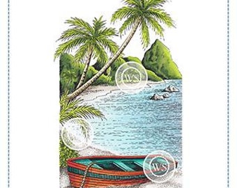 Whimsy Stamps --   Tropical Cove  -- NEW -- (#3766)