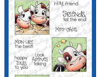 Whimsy Stamps --  Barnyard Squares  -- NEW  -- (#4348)