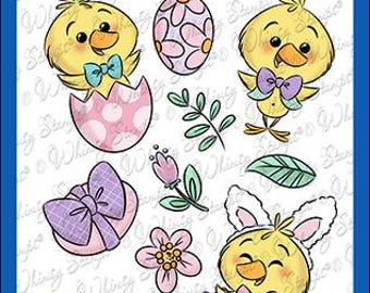 Whimsy Stamps --  Spring Chicks  -- NEW  -- (#4518)