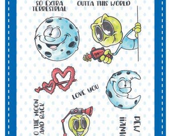 Whimsy Stamps -- Extra Terrestrial  -- NEW  -- (#4537)