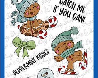 Whimsy Stamps --  Gingerbread Fun  -- NEW  -- (#4526)
