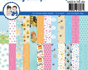 6 x 6 Paper Pad ~  Bizzy Bees    ~ Double sided NEW (#3882)