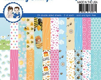 6 x 6 Paper Pad ~  Bizzy Bees    ~ Double sided NEW (#3882)