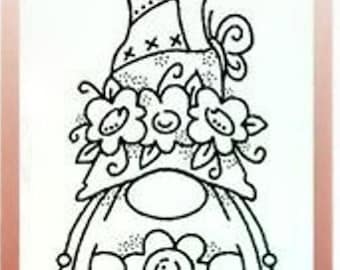 Woodware Stamps -- Floral Hat  -- NEW -- (#4636)