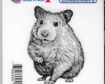 Deep Red Cling Stamps --    Hamster    -- NEW -- (#3837)