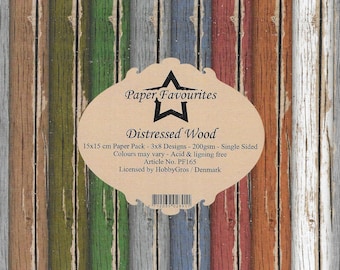 6 x 6 Paper Pad ~  Distressed Wood  ~ Single sided ~~  NEW ~~  (#4801)